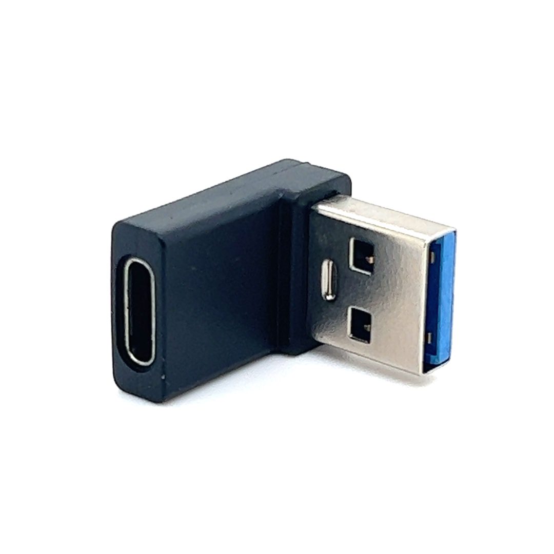 USB Type C Female to USB 3.0 Male Angled Adapter (OTG C)