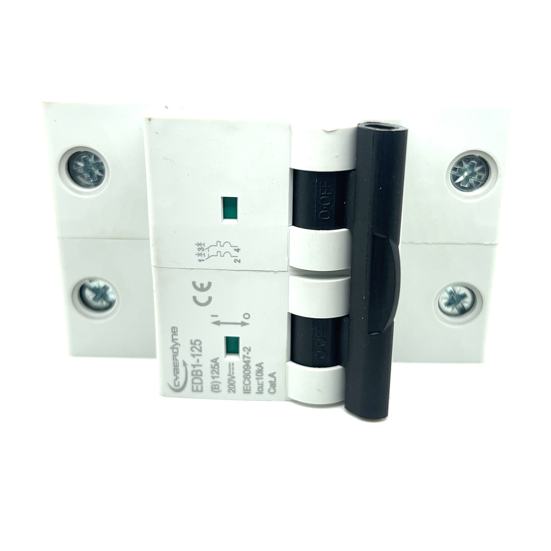 DC No-Polarity Miniature Circuit Breaker (200V DC / 125A / B Curve) (2-Pole) (LFP Battery)