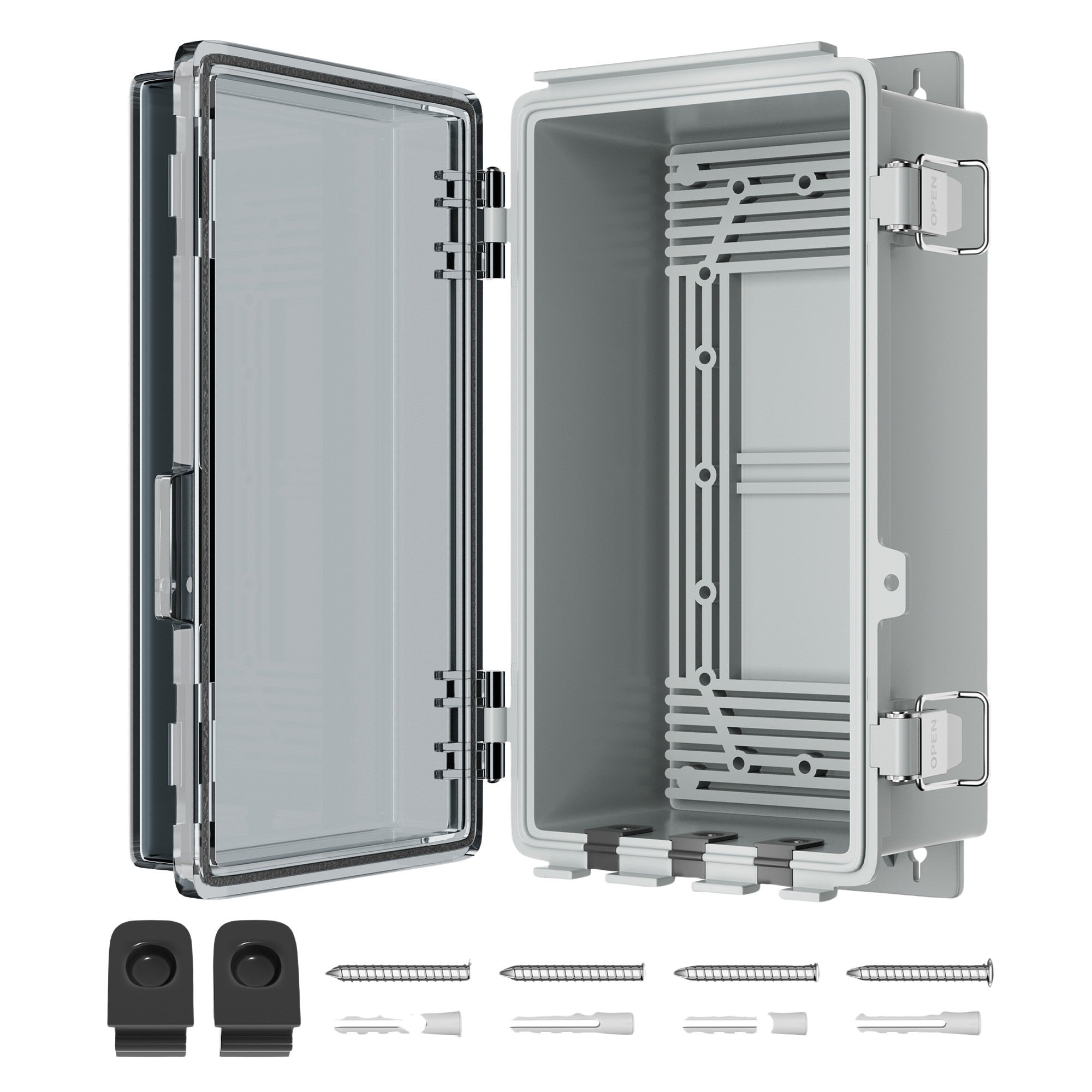 Electrical Transparent Junction Box + Components 225mm x 125mm x 110mm Waterproof - CABLESmart