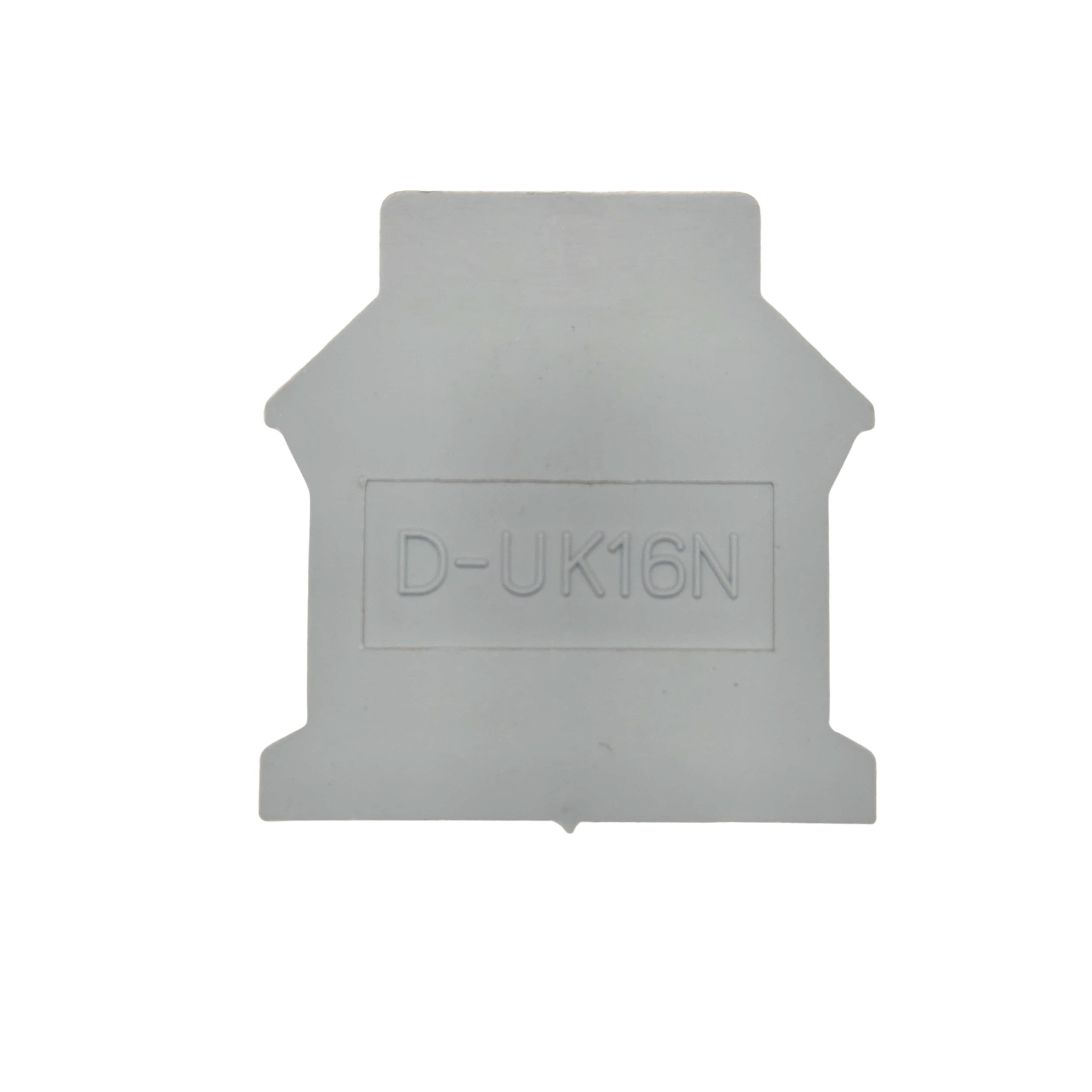 DUK-16 DIN Rail Mounted Terminal Block End Cover Grey