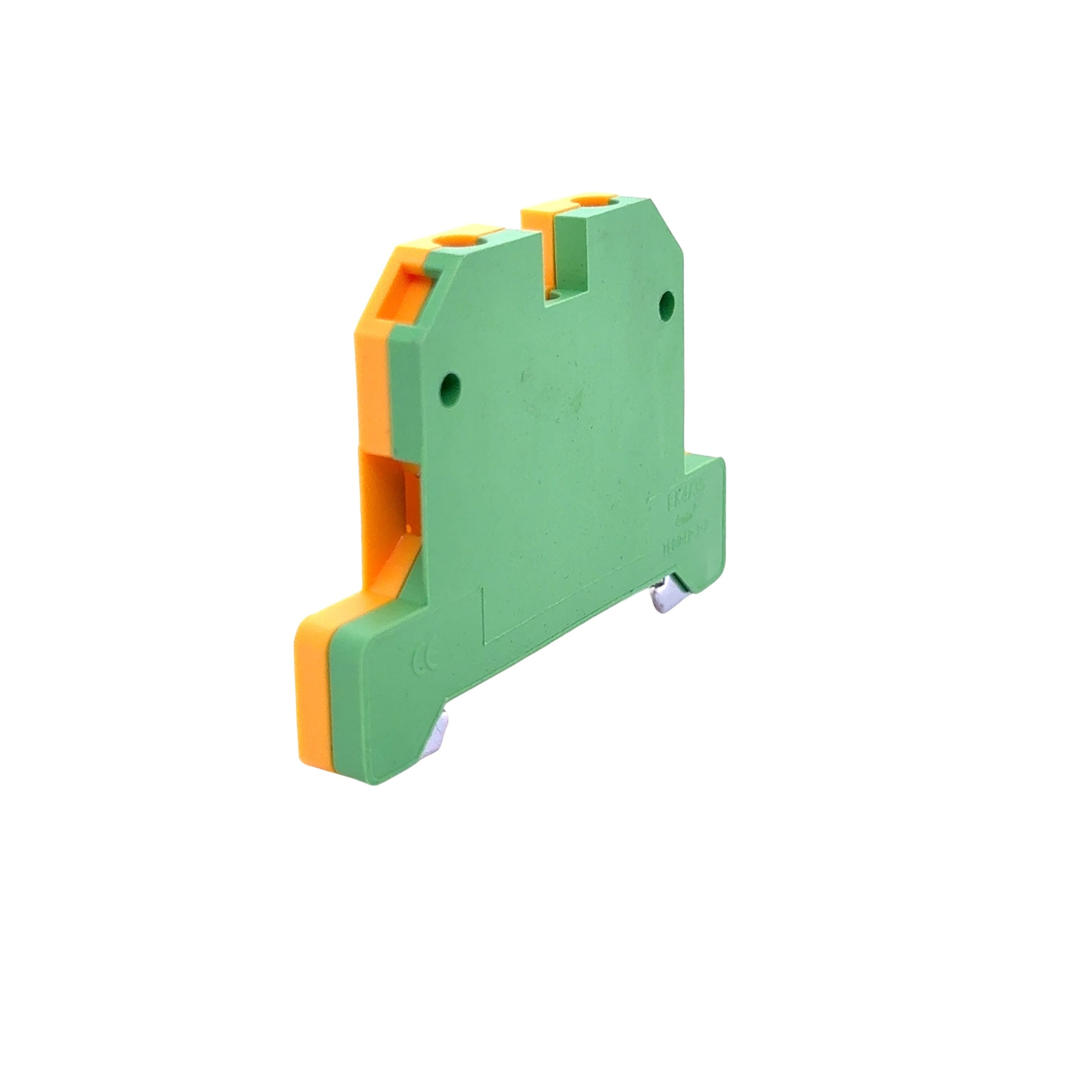 EK4/35 DIN Rail Screw Clamp Earth Terminal Block 4mm2 Wire Size Green + Yellow