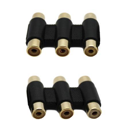 3RCA Female to 3RCA Female Adaptor - CABLESmart