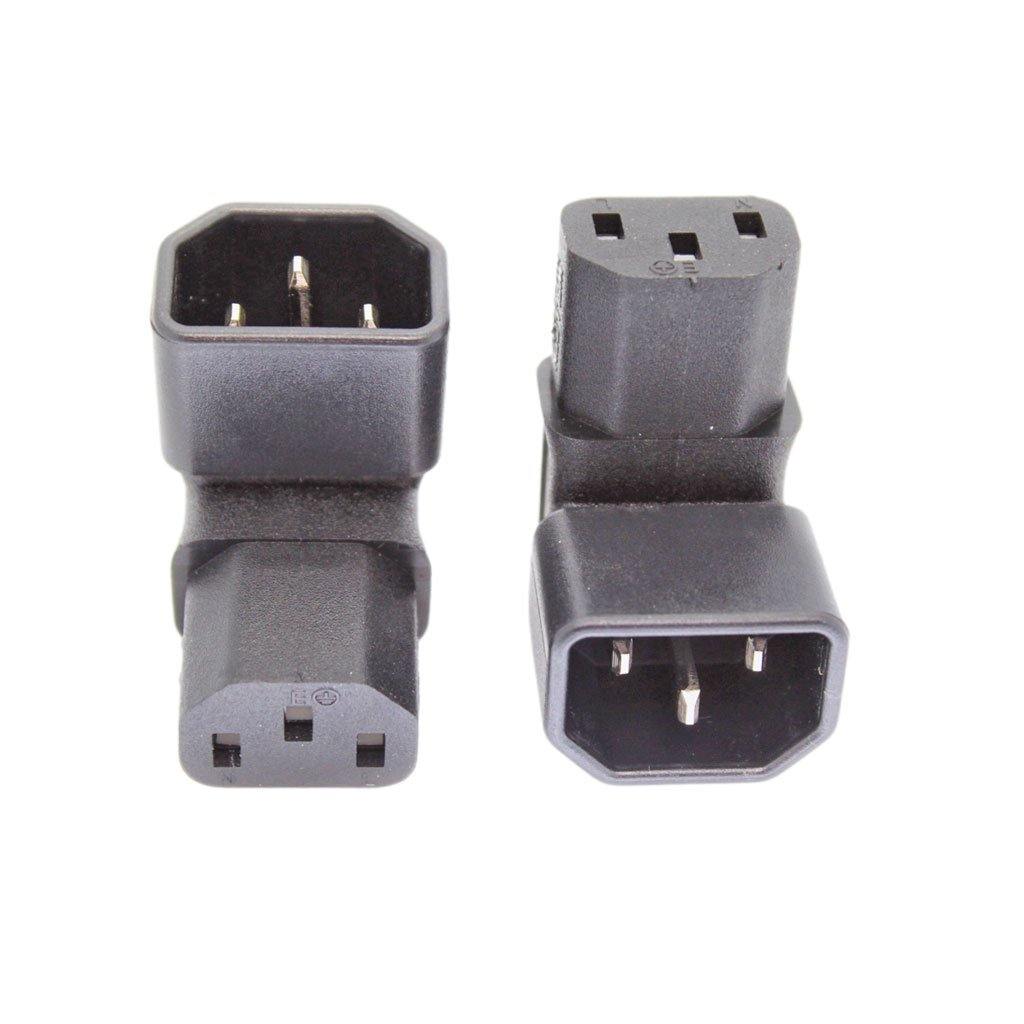 IEC Female to IEC Male Vertical Right Angle Adaptor - CABLESmart