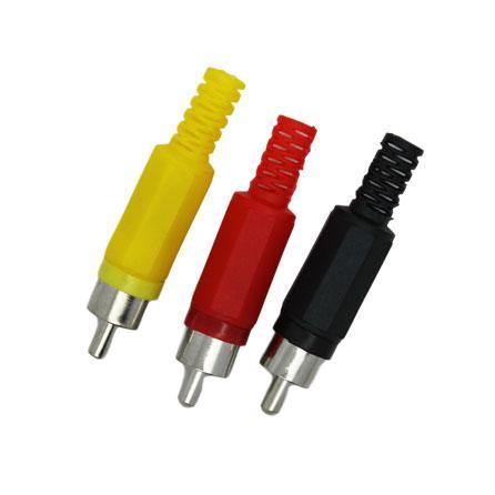 RCA Male Connector (Plastic) (Red / Black / Yellow) - CABLESmart