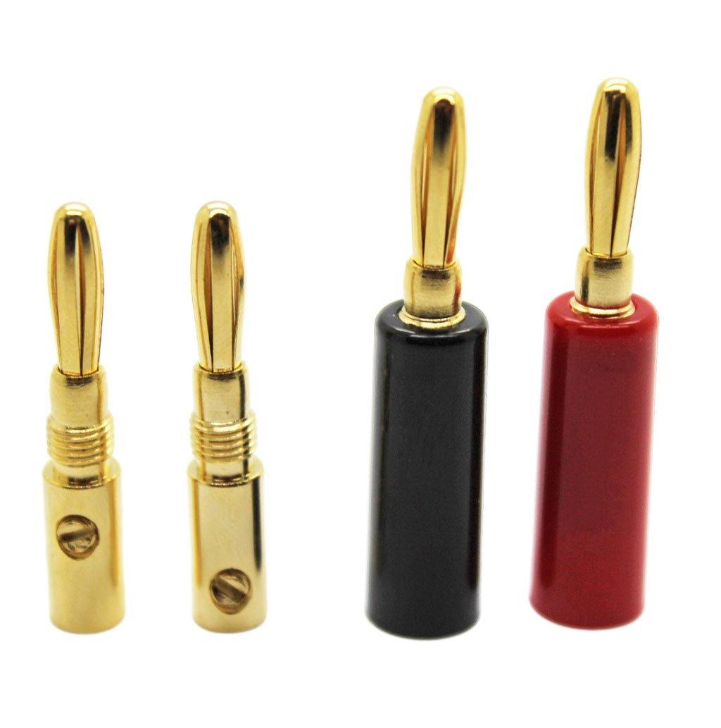 Banana Male Connector HQ (4mm) (Dual Screw Type) (Pro-Gold) - CABLESmart