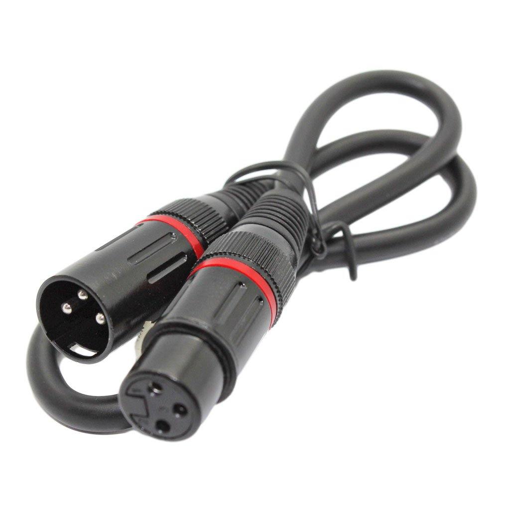 XLR (Cannon) Male to XLR (Cannon) Female Cable (20AWG) (50cm) - CABLESmart