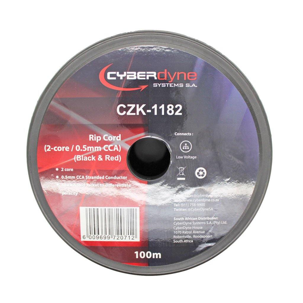 Rip Cord (2-core / 0.5mm CCA) (Black + Red) (100m roll) - CABLESmart