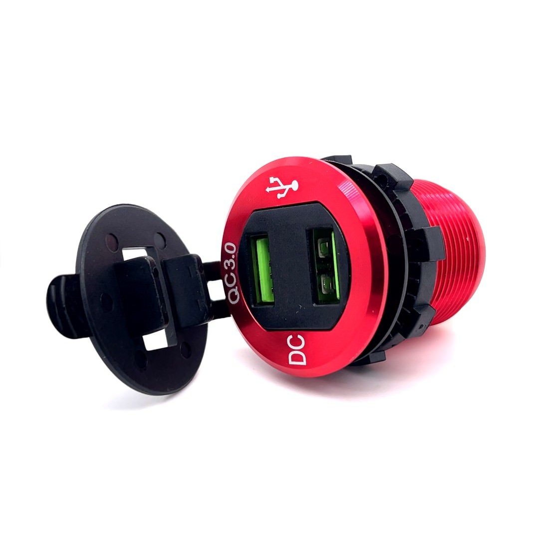 DC Power Socket QC 3.0 + Voltmeter (1pc)