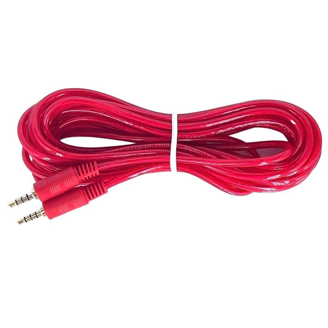 3.5mm TRRS Male to 3.5mm TRRS Male Cable (5m) (Gold)