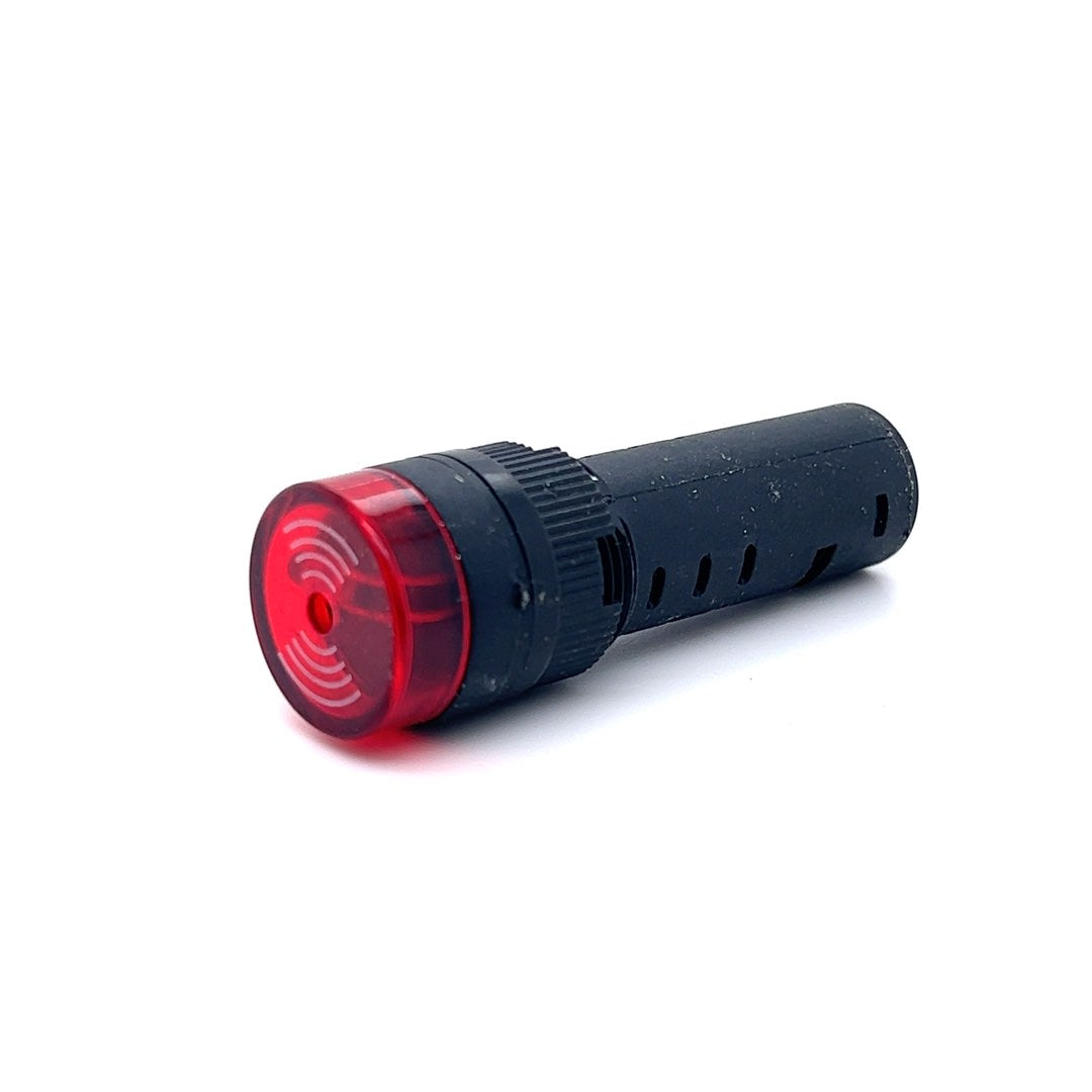 Indicator Light + Buzzer (16mm) (220V) (Red)