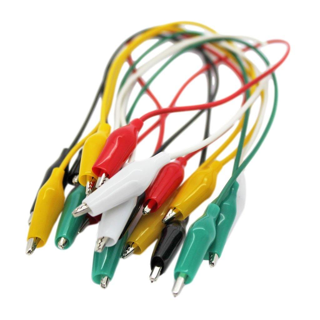 Crocodile Clip Cable Set (10-piece / 5-colour) (30cm) - CABLESmart