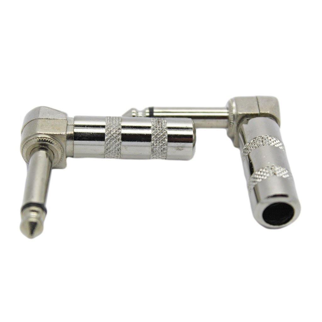 6.35mm Mono Male Angle Connector (Metal) - CABLESmart