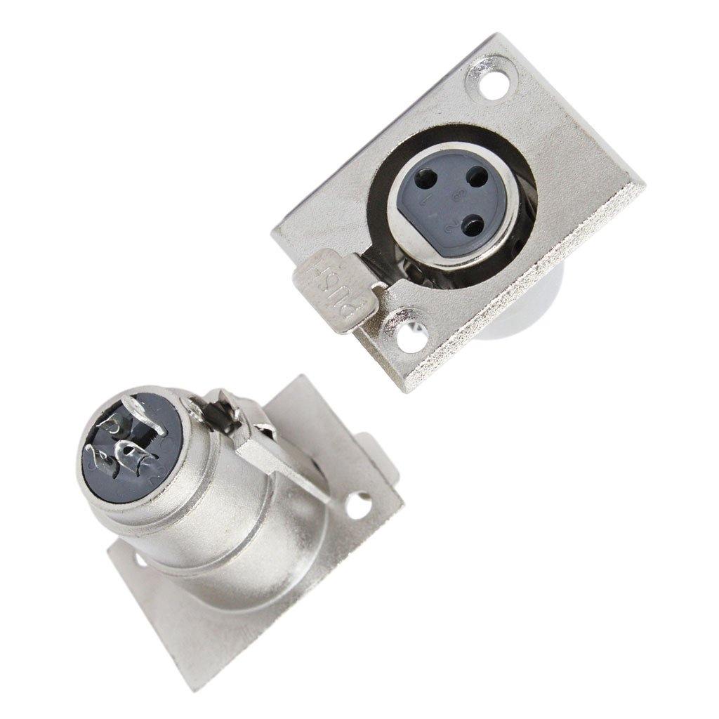 XLR (Cannon) Panel Mount Female Connector - CABLESmart