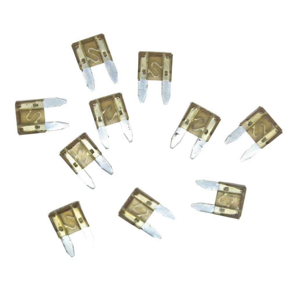 Car Blade Mini Fuse (7.5A) (Tan) (10-piece pack) - CABLESmart