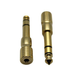 3.5mm Stereo Female to 6.35mm Stereo Male Adaptor (Gold) - CABLESmart