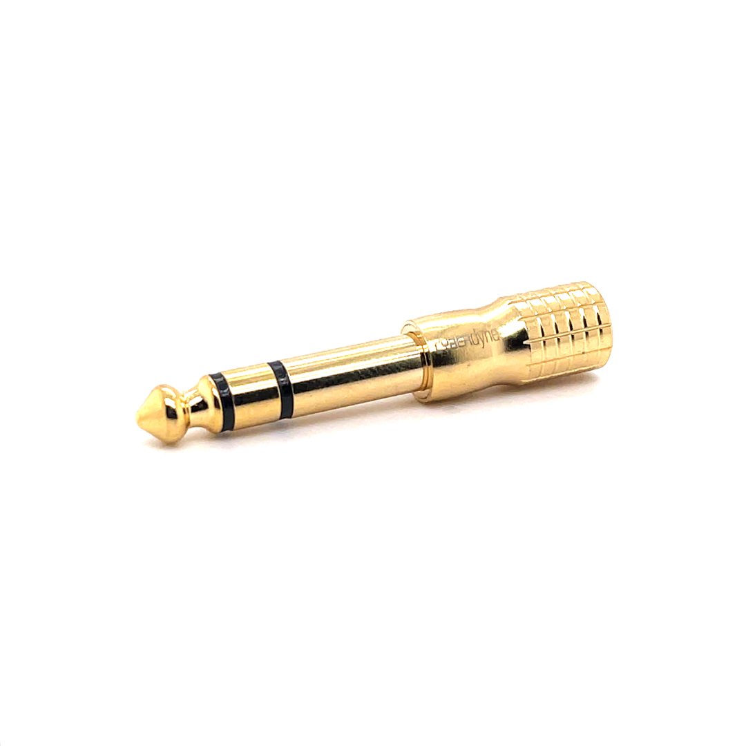 CyberDyne Stereo Headphone Jack - 3.5mm to 6.35mm (Gold) (1pc)