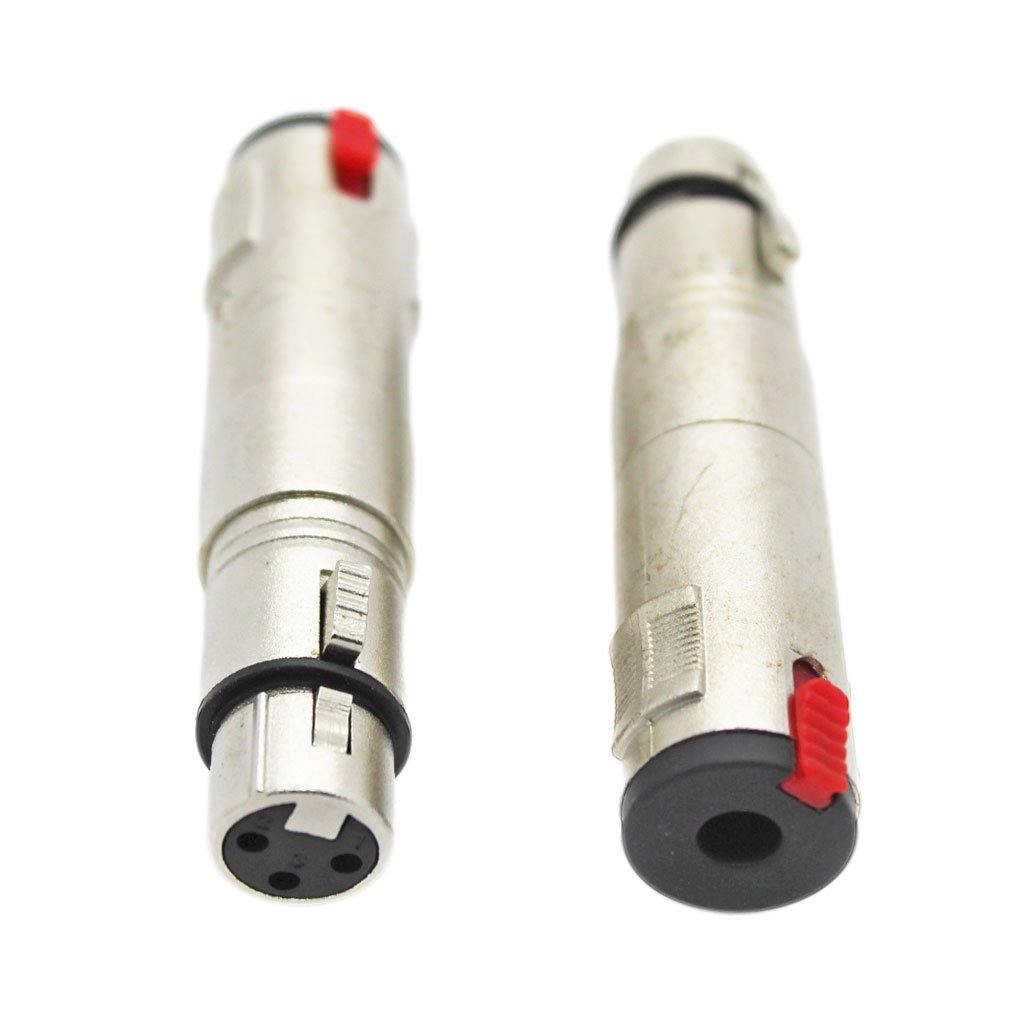 XLR (Cannon) Female to 6.35mm Mono Female Adaptor (Lock Type) - CABLESmart