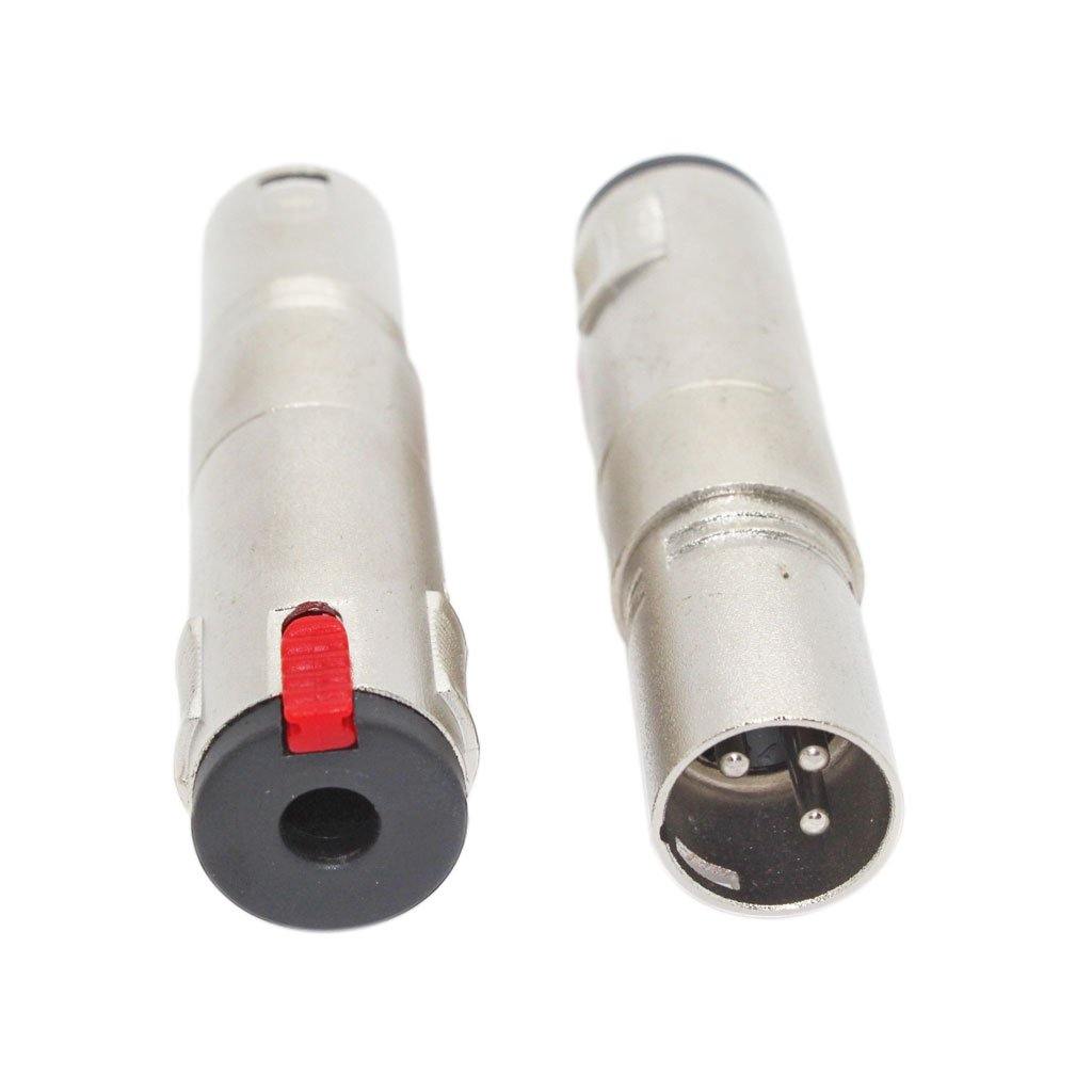XLR (Cannon) Male to 6.35mm Mono Female Adaptor (Lock Type) - CABLESmart