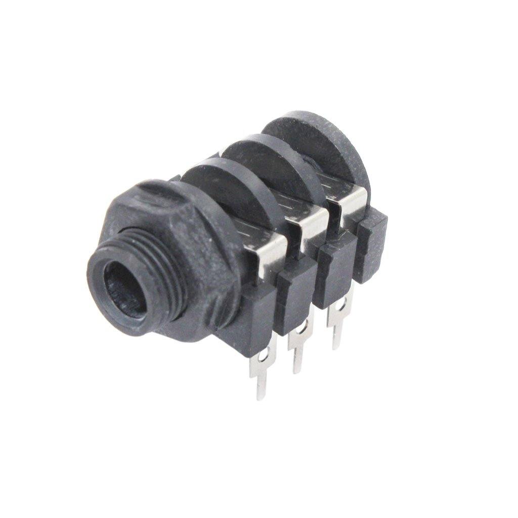 6.35mm Panel Mount Stereo Female Connector (Closed Circuit) - CABLESmart