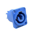 Powercon 3P Female Panelmount Connector 20A Type A Blue - CABLESmart