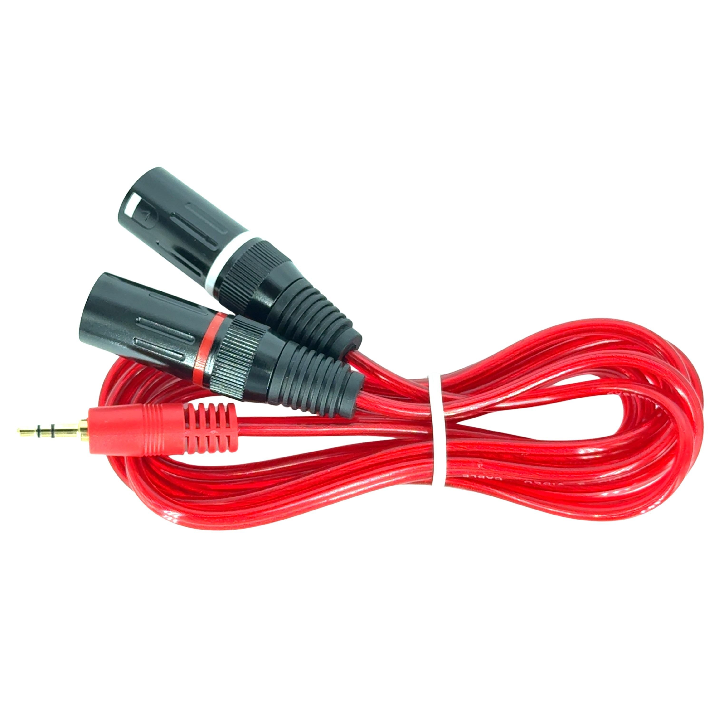 3.5mm Stereo Male to XLR Cannon Male x 2 Cable 1.8m - CABLESmart