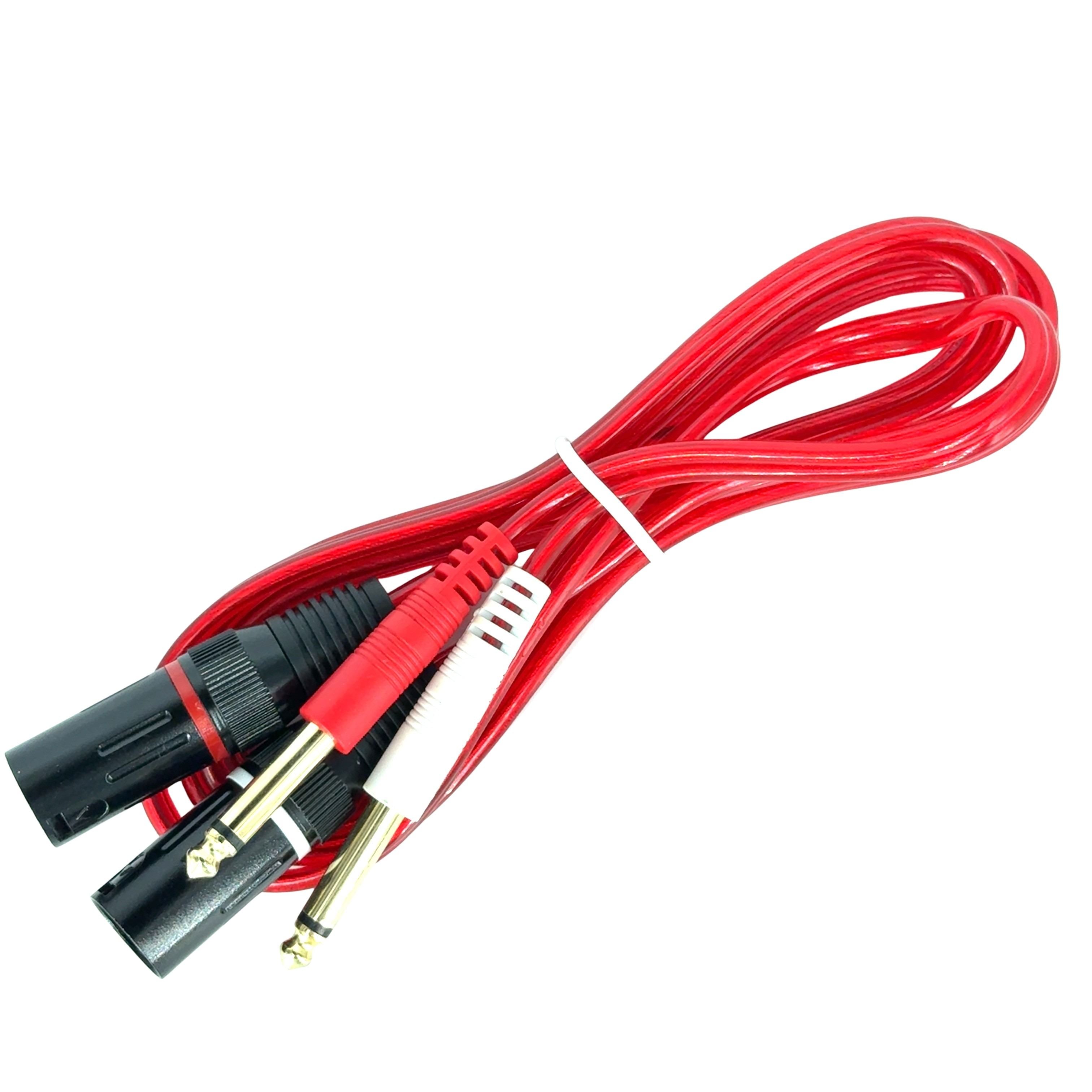 XLR Cannon Male x 2 to Dual 6.35mm Mono Male Cable 1.8m - CABLESmart