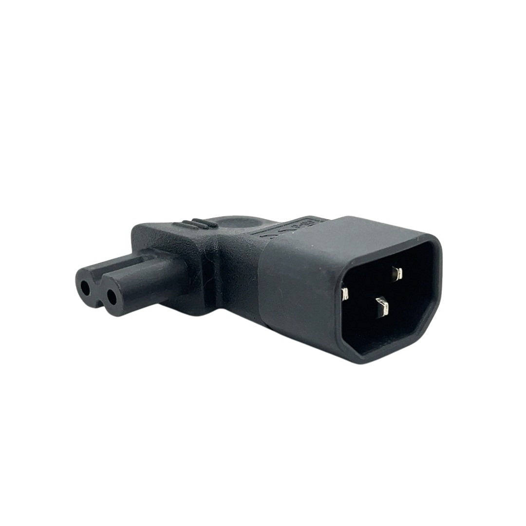 Figure 8 Female C7 to IEC Male C14 Right Angle Adaptor 2.5A 250V AC - CABLESmart