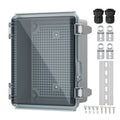 Electrical Transparent Junction Box + Components 220mm x 170mm x 110mm Waterproof - CABLESmart