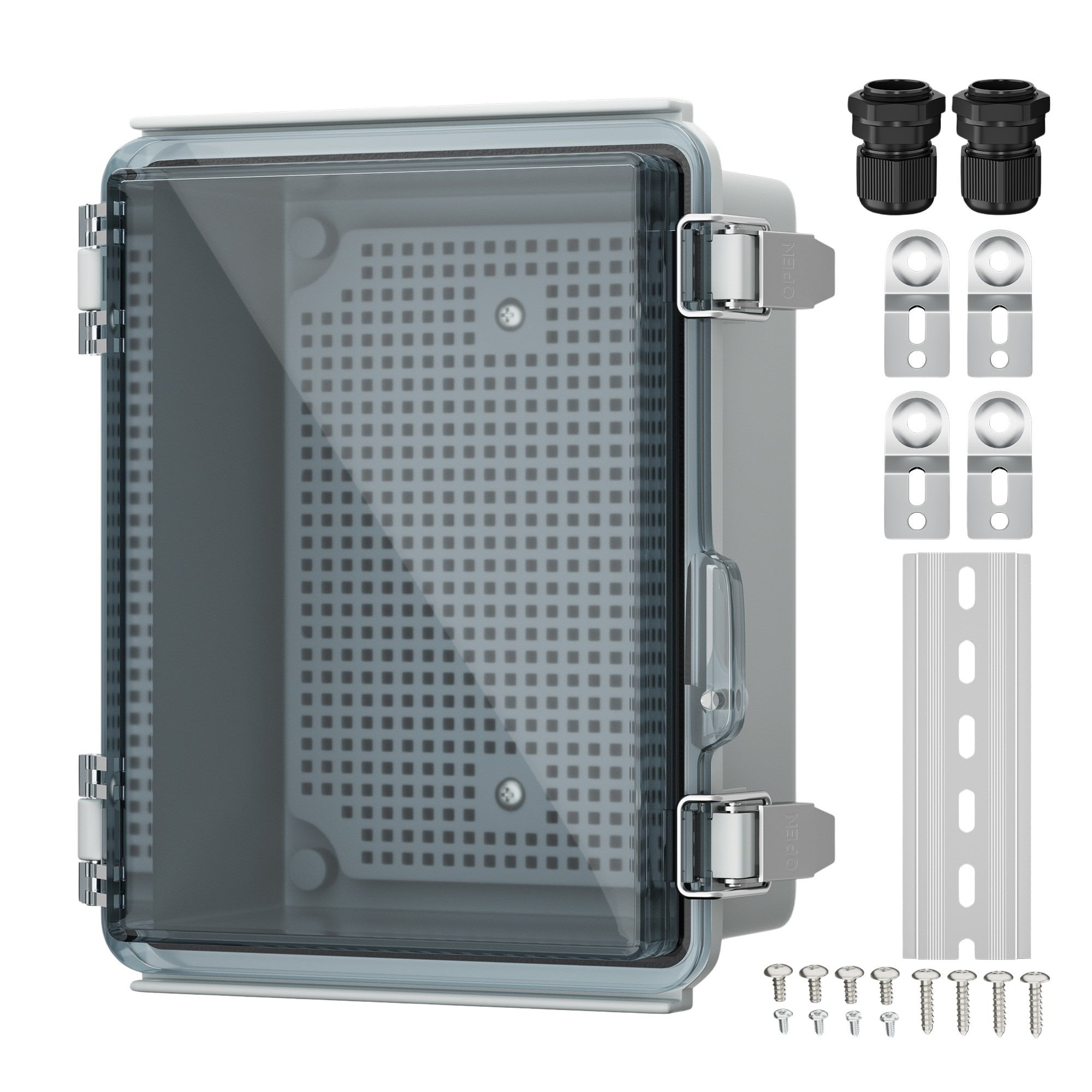 Electrical Transparent Junction Box + Components 220mm x 170mm x 110mm Waterproof - CABLESmart