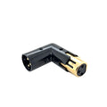 XLR Cannon Male to XLR Cannon Female Right Angle Adaptor Adjustable - CABLESmart