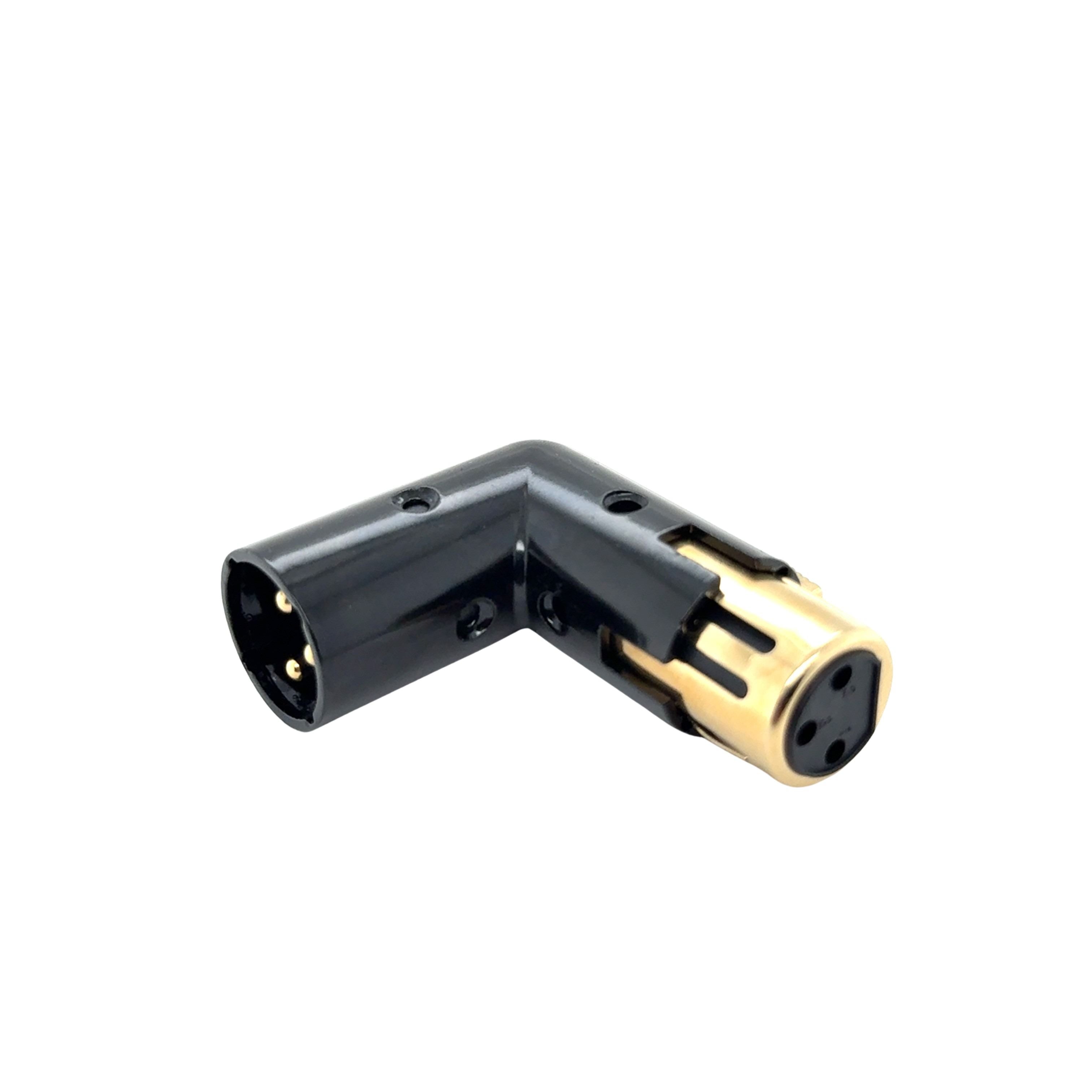 XLR Cannon Male to XLR Cannon Female Right Angle Adaptor Adjustable - CABLESmart