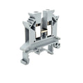 UK2.5B DIN Rail Screw Clamp Terminal Block 2mm2 Wire Size Grey