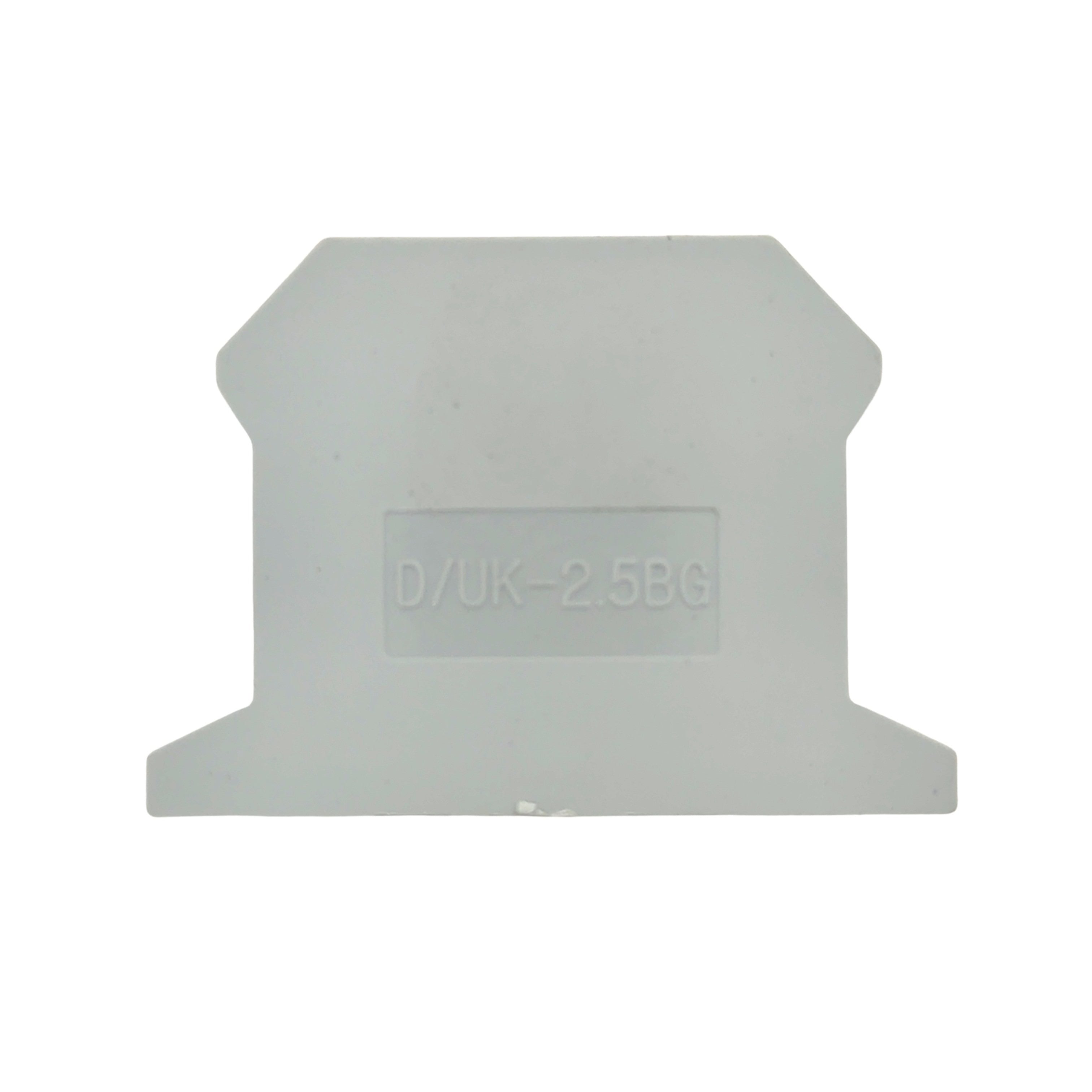 DUK-2.5 DIN Rail Mounted Terminal Block End Cover Grey