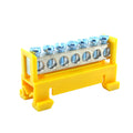 DIN Rail Terminal Block Bus Bar 7-Way Yellow