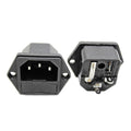 Computer IEC AC Power Panel Mount Male Connector (Fused) - CABLESmart
