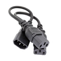 IEC Male to 2 x IEC Female Splitter Cable (20cm) - CABLESmart