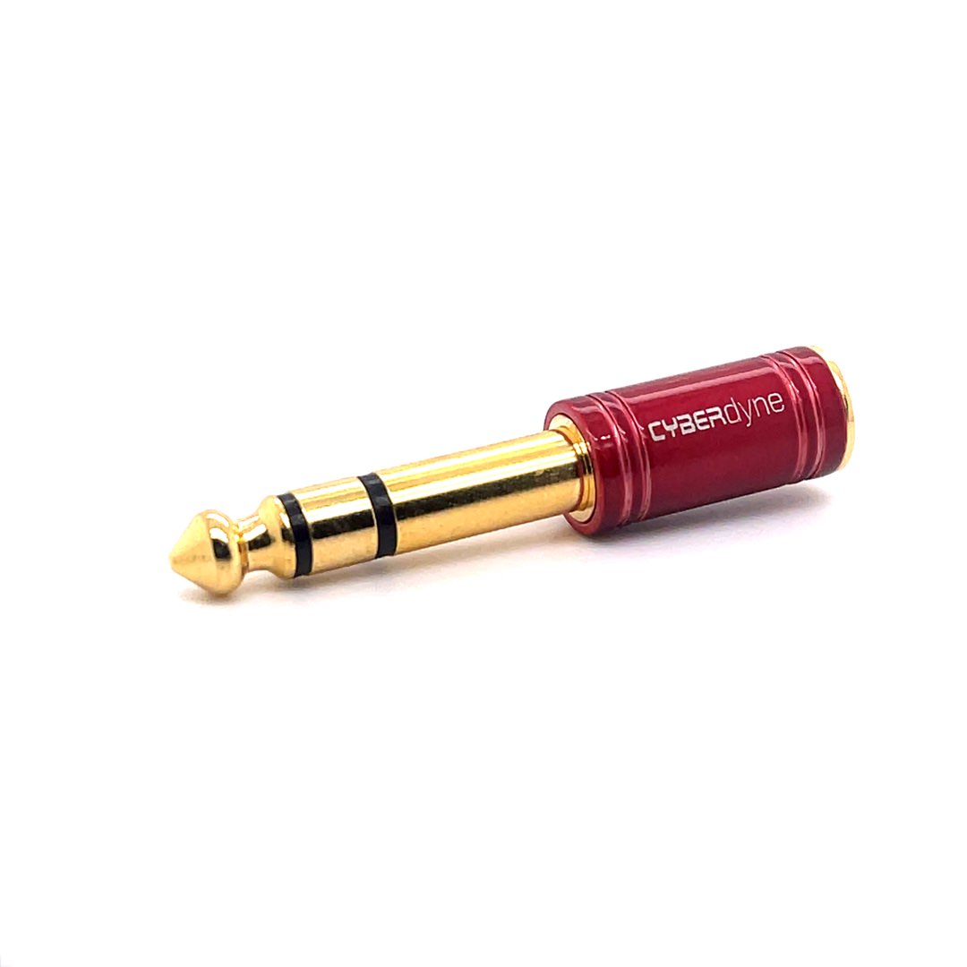 3.5mm Stereo Female to 6.35mm Stereo Male Adaptor (Pro-Gold Red) (1pc)