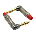 6.35mm Stereo Male Angle Connector (10mm OD) (Gun Nickel Red) - CABLESmart