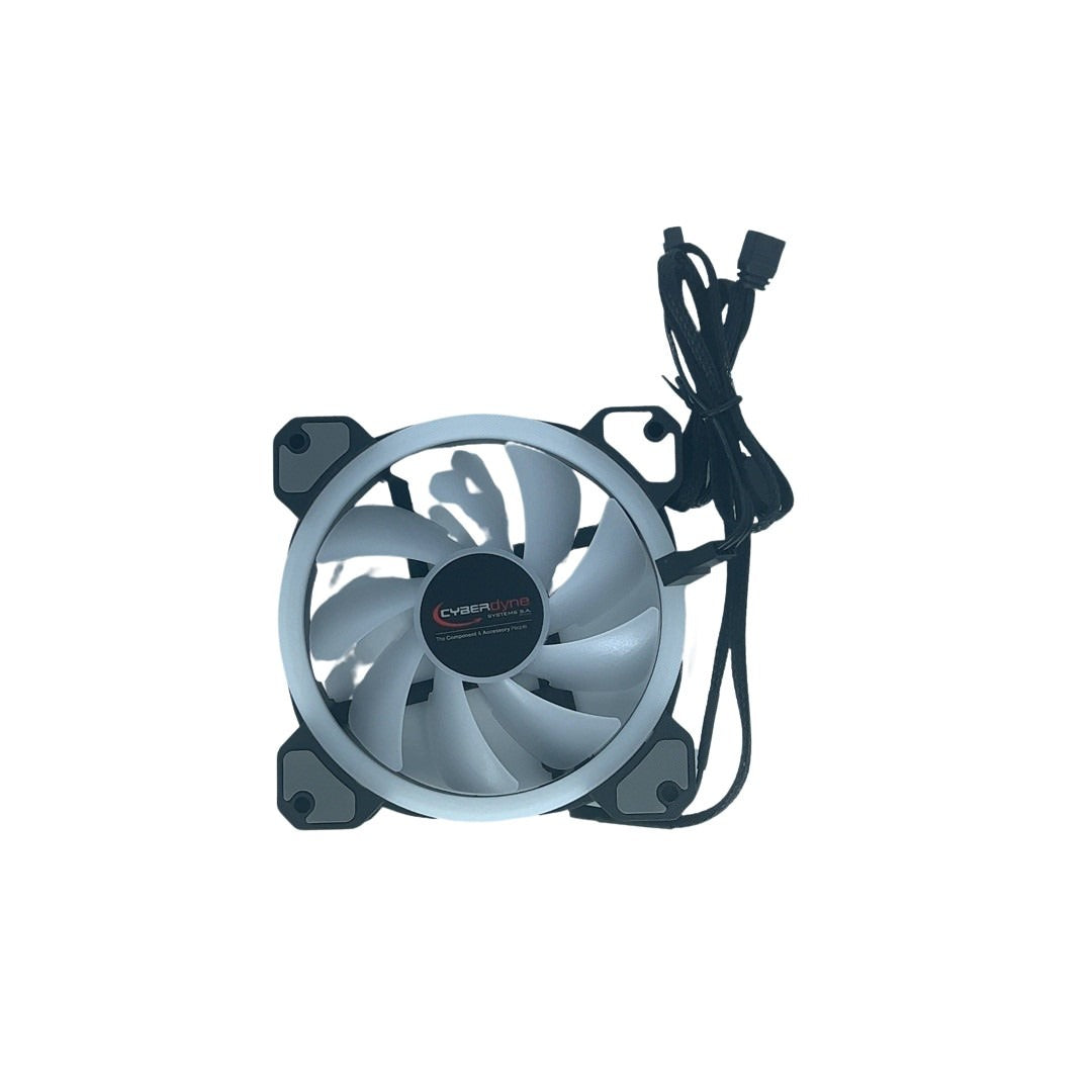 12CM Hydraulic Bearing ARGB PWM Cooling Fan (PWM 4-Pin + LED 3-Pin / Tubed 600mm Cable) (16 x LED)