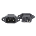 Computer IEC AC Power Panel Mount Male Connector - CABLESmart