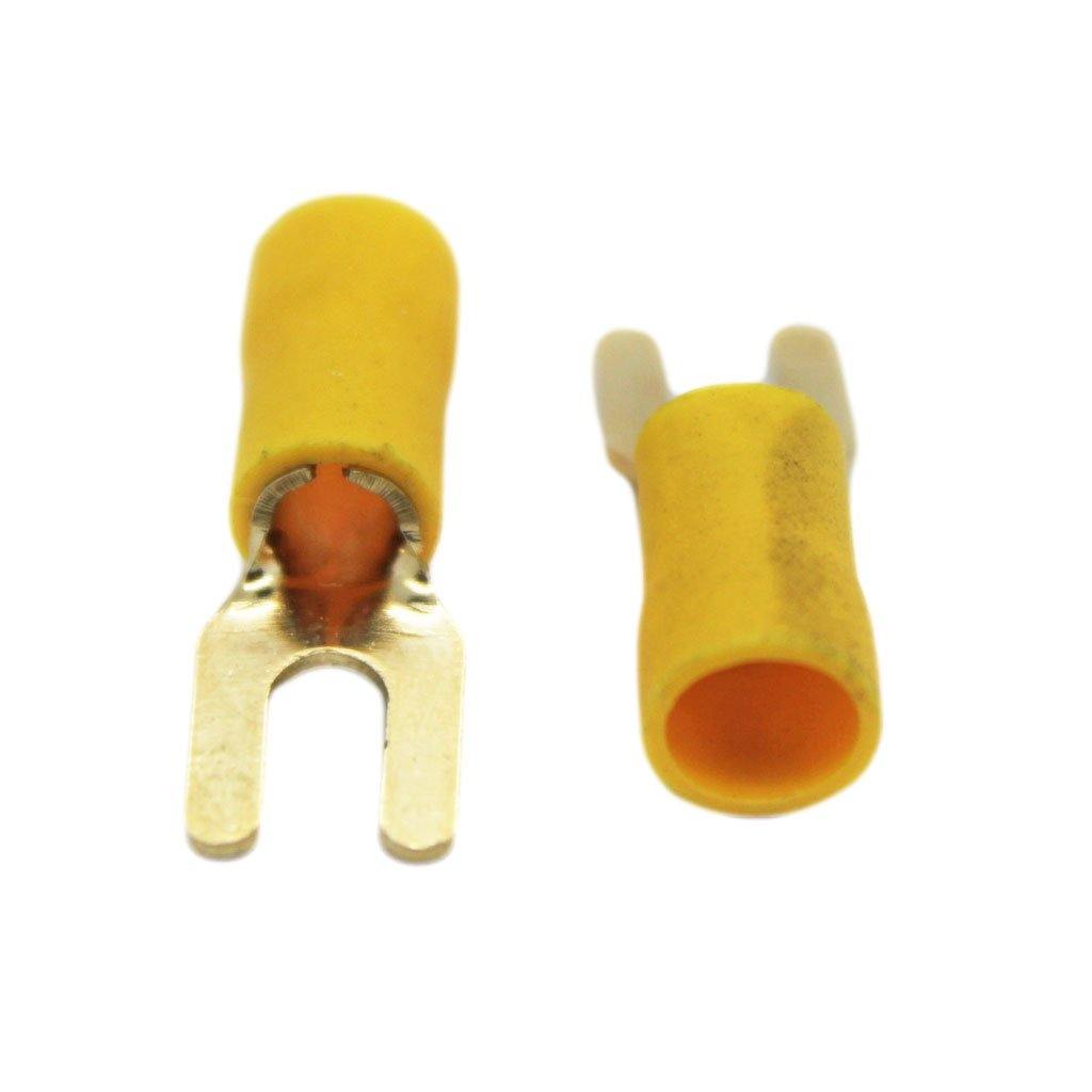 Spade Male Connector (Gold) (Yellow) - CABLESmart