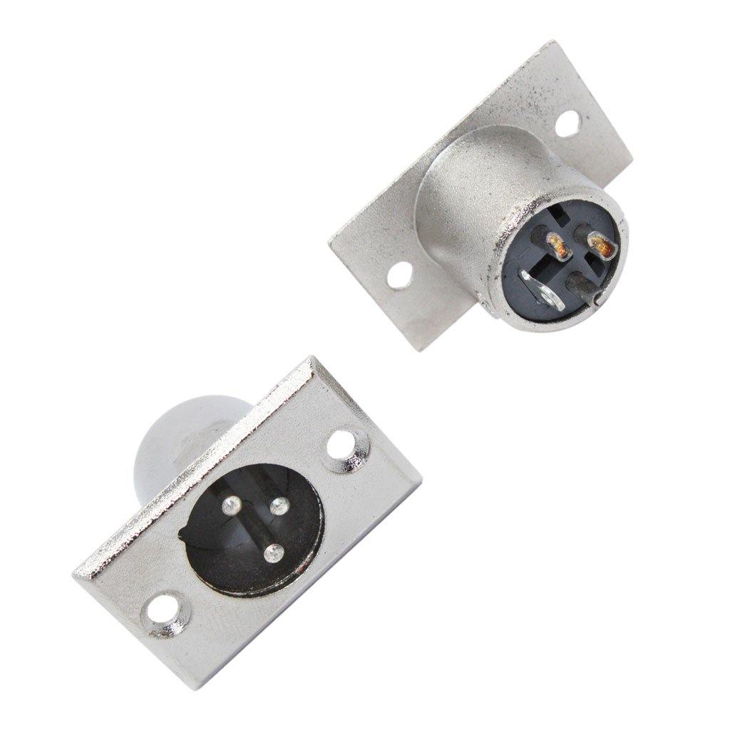 XLR (Cannon) Panel Mount Male Connector - CABLESmart