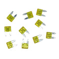 Car Blade Mini Fuse (20A) (Yellow) (10-piece pack) - CABLESmart