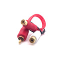 2RCA Female to 1RCA Male Cable (15cm) (Gold)
