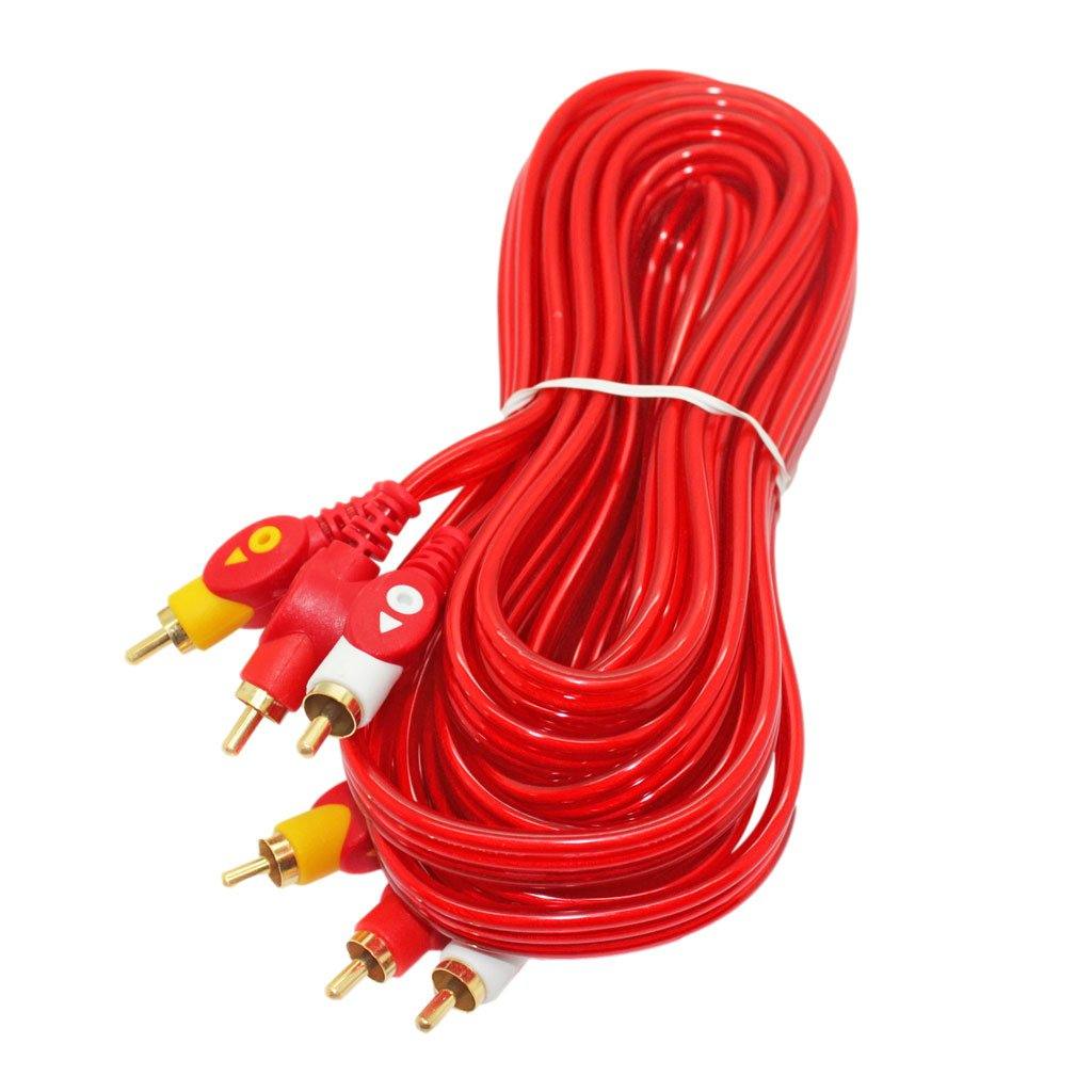 3RCA Male to 3RCA Male Cable (5m) (OFC Gold) - CABLESmart