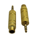 3.5mm Stereo Male to 6.35mm Stereo Female Adaptor (Gold) - CABLESmart