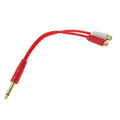 6.35mm Mono Male to 2RCA Female Cable (22cm) - CABLESmart