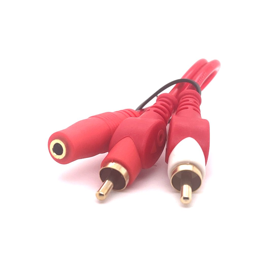 3.5mm Stereo Female to 2RCA Male Cable (15cm)