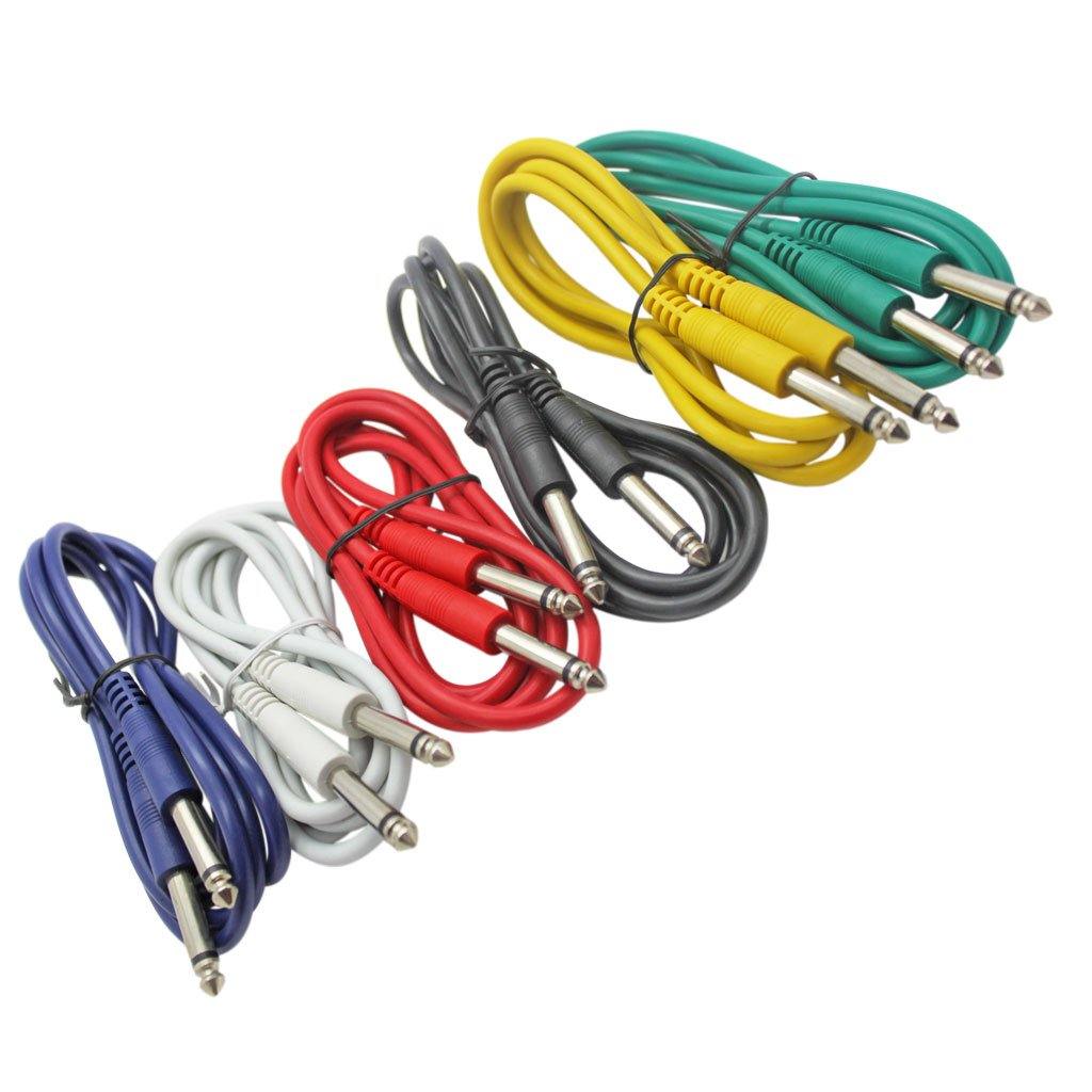 6.35mm Mono Male to 6.35mm Mono Male cable (6-pack) (1.5m) - CABLESmart
